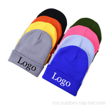 Topi beanie bersatu tersuai untuk orang dewasa